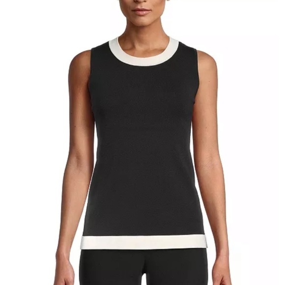 Anne Klein Colorblock Sleeveless Sweater - Picture 1 of 6